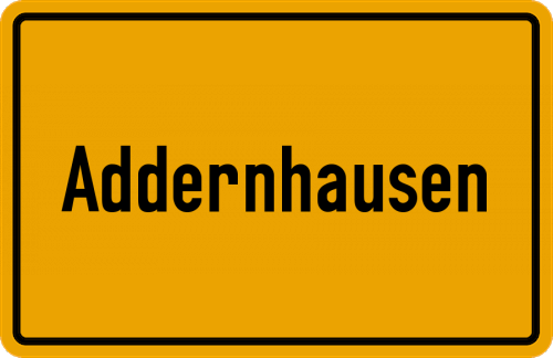 Ortsschild Addernhausen