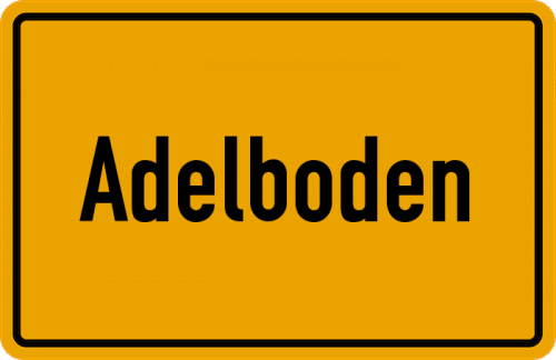 Ortsschild Adelboden