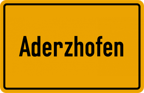 Ortsschild Aderzhofen