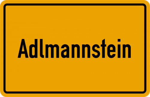 Ortsschild Adlmannstein