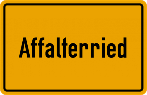 Ortsschild Affalterried