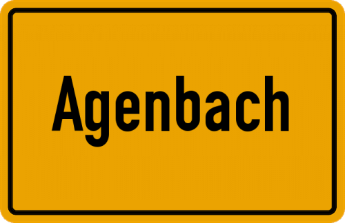 Ortsschild Agenbach
