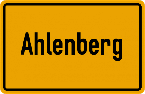 Ortsschild Ahlenberg