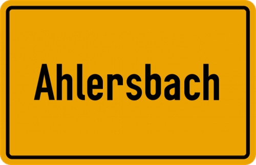 Ortsschild Ahlersbach