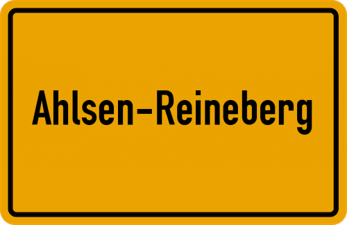 Ortsschild Ahlsen-Reineberg