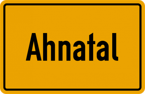 Ortsschild Ahnatal
