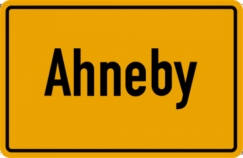 Ortsschild Ahneby