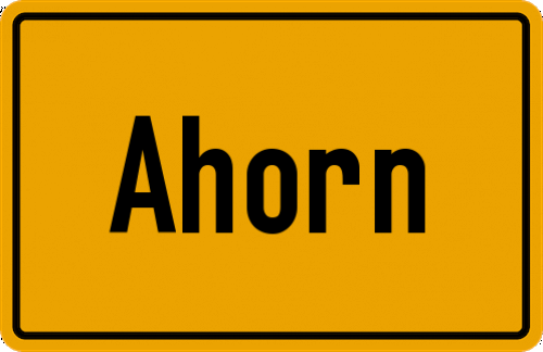 Ortsschild Ahorn