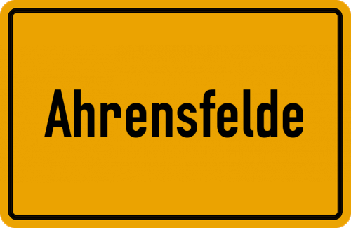 Ortsschild Ahrensfelde