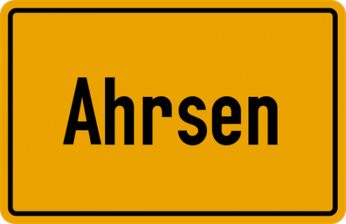 Ortsschild Ahrsen
