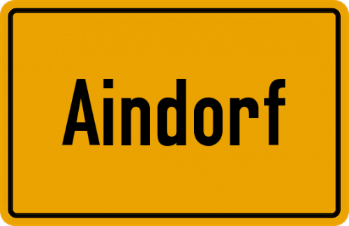 Ortsschild Aindorf