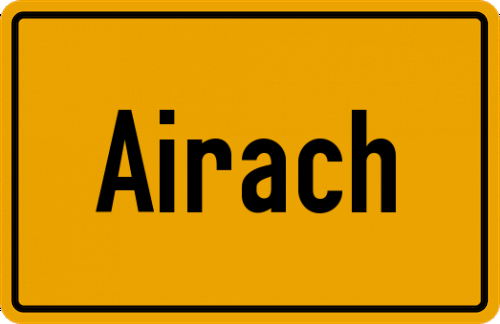 Ortsschild Airach