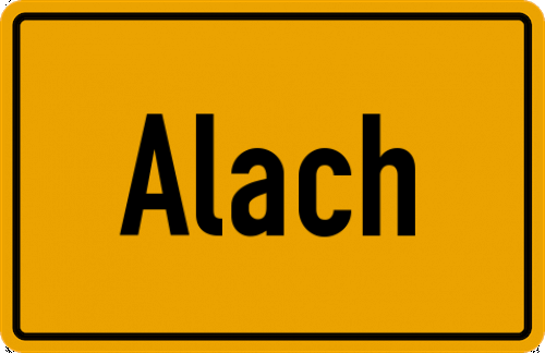Ortsschild Alach