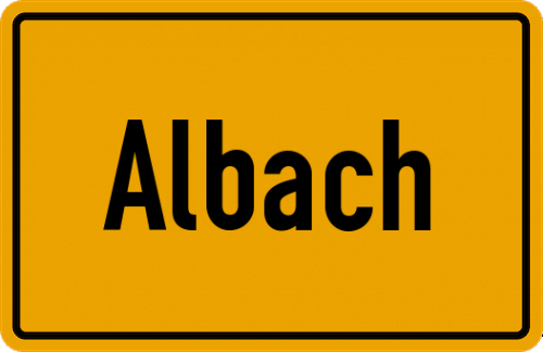 Ortsschild Albach