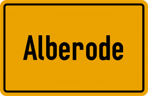 Ortsschild Alberode