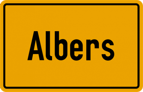 Ortsschild Albers