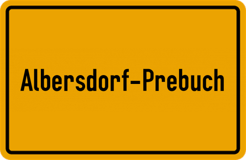 Ortsschild Albersdorf-Prebuch
