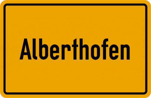 Ortsschild Alberthofen