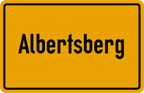 Ortsschild Albertsberg