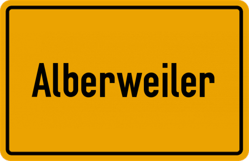 Ortsschild Alberweiler