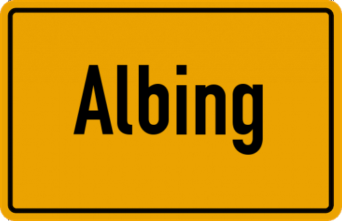 Ortsschild Albing, Bayern