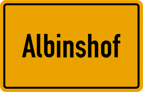 Ortsschild Albinshof