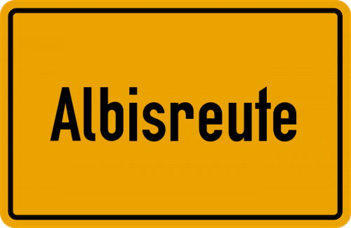 Ortsschild Albisreute