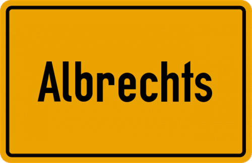 Ortsschild Albrechts