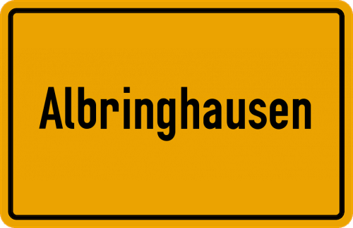 Ortsschild Albringhausen