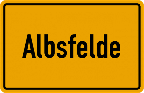 Ortsschild Albsfelde