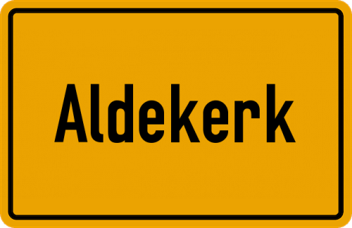 Ortsschild Aldekerk