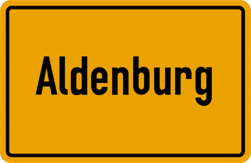 Ortsschild Aldenburg
