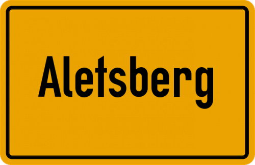 Ortsschild Aletsberg