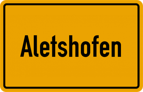 Ortsschild Aletshofen