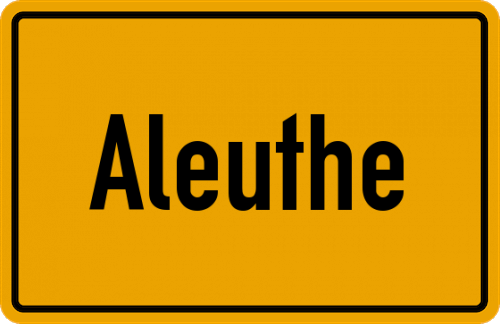 Ortsschild Aleuthe, Allgäu