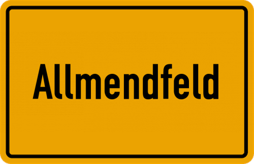 Ortsschild Allmendfeld