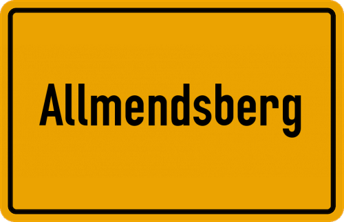 Ortsschild Allmendsberg