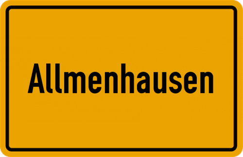Ortsschild Allmenhausen