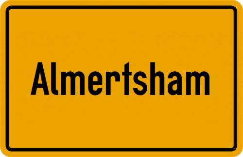Ortsschild Almertsham, Oberbayern