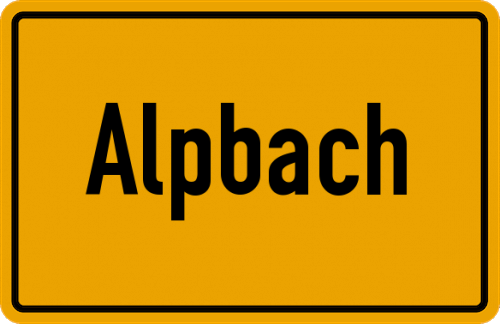 Ortsschild Alpbach
