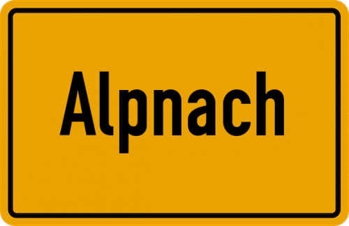 Ortsschild Alpnach