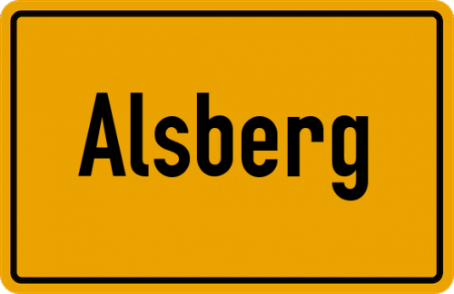 Ortsschild Alsberg