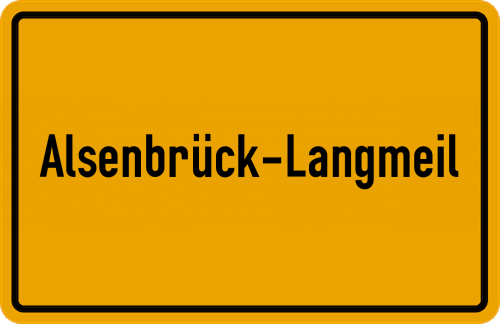 Ortsschild Alsenbrück-Langmeil