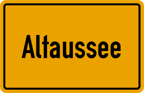 Ortsschild Altaussee