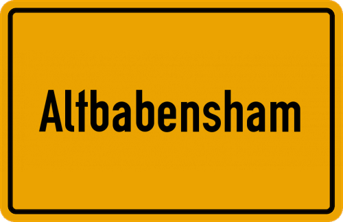 Ortsschild Altbabensham