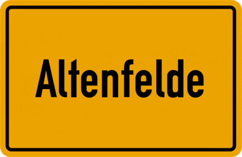 Ortsschild Altenfelde, Kreis Stormarn