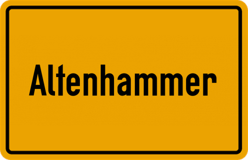 Ortsschild Altenhammer