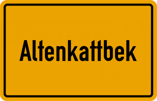 Ortsschild Altenkattbek