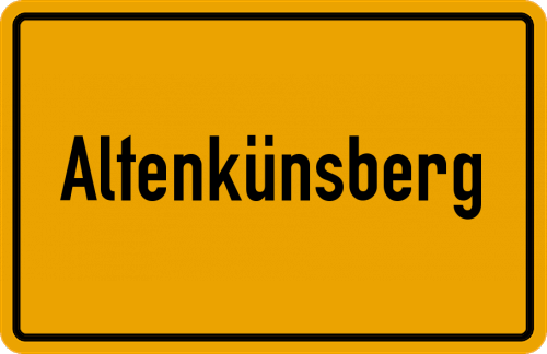 Ortsschild Altenkünsberg