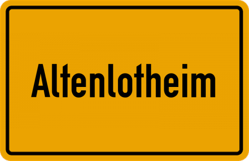 Ortsschild Altenlotheim